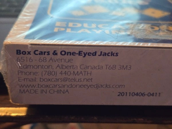 BOX CARS AND ONE EYED JACKS BIG MATH EDUCATIONAL CARDS FOR KIDS OF ALL AGES NEW