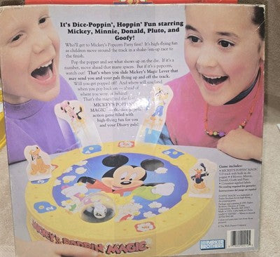 1991 Mickey's Poppin' Magic Game Mickey & Friends Dice Popping Fun 100% Complete