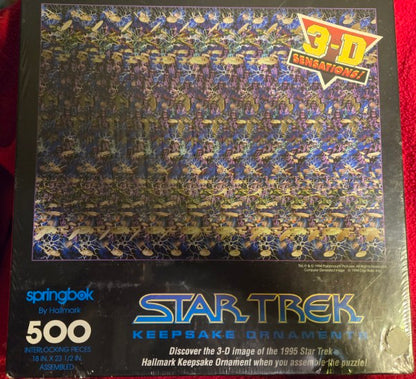 Vtg 1994 Star Trek Puzzle 3-D Sensations Springbok Hallmark 500 pc SEALED NOS