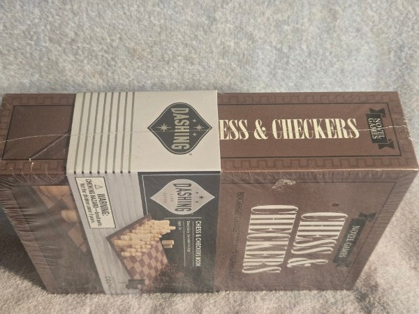 Novel Games: Chess & Checkers 2-in-1 Booksize Game Set Factory Sealed Gift Idea