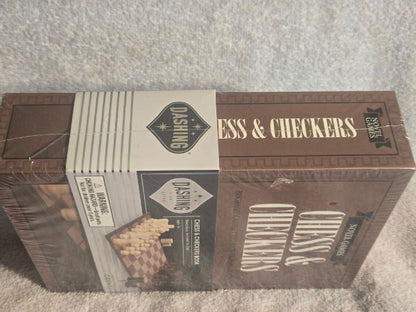 Novel Games: Chess & Checkers 2-in-1 Booksize Game Set Factory Sealed Gift Idea