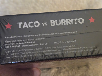 Taco vs Burrito Strategy Card Game - 2025 PlayMonster Edition - New & Sealed