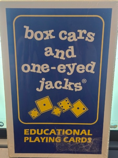BOX CARS AND ONE EYED JACKS BIG MATH EDUCATIONAL CARDS FOR KIDS OF ALL AGES NEW
