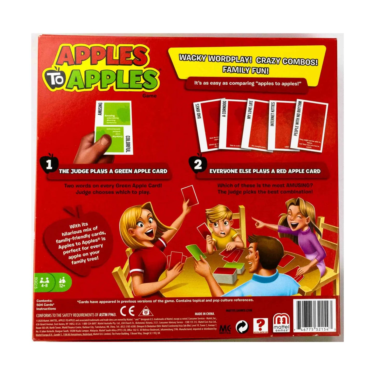 2020 Apples to Apples Card Game, Family Game for Game Night with Family-Friendly Words new factory sealed