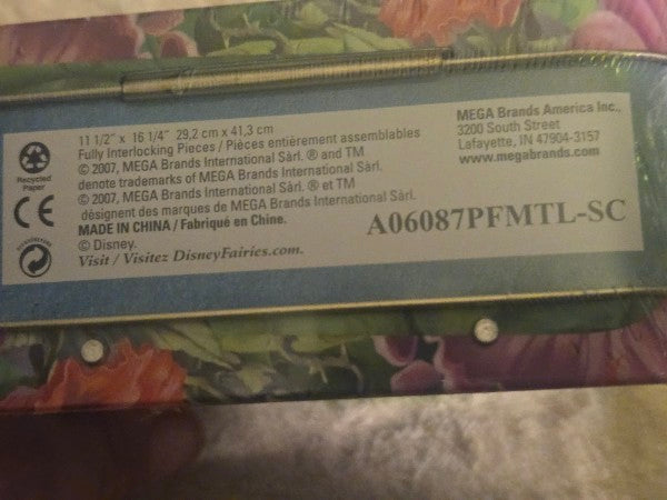 Vtg 2007 Disney Fairies Tinker Bell Puzzle SEALED Butterfly Tin 150 Pc MEGA Find