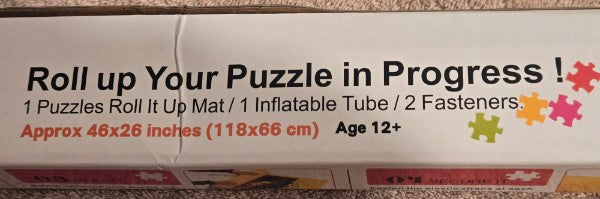 Share Lavievert Yellow Puzzle Roll-Up Mat W/ Inflatable Tube - New (Distressed Box)