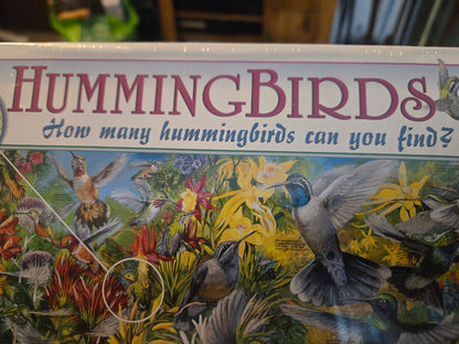 White Mountain Puzzles Hummingbirds 1000 Piece Jigsaw Puzzle 24x30 Vintage 2005