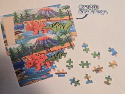 Synarry Wooden Jigsaw Puzzle Set - 4 Pack (Dinosaurs, Space, Animals, Mermaid
