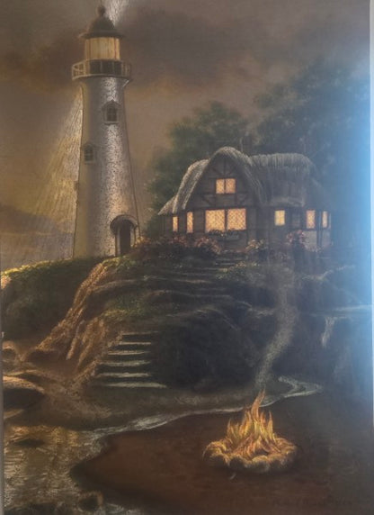 ROSE ART COTTAGE BY THE SEA MAGIC EFFECTS COLLECTION 500 PC PUZZLE BY RICHARD BURNS