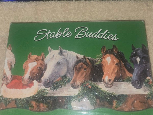 Share Stable Buddies Horse Holiday Jigsaw Puzzle 1000 Piece Linda Picken Panoramic NEW