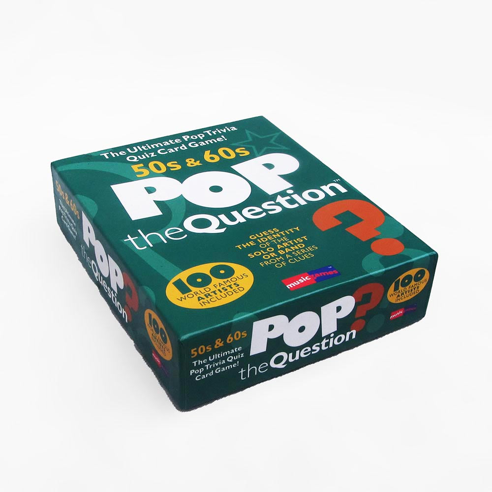 50's & 60's POP the QUESTION? Pop Music Trivia Quiz Card Game Guess the Artist new factory sealed!