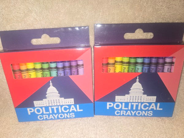 The Original Box of 12 Political Crayons - New Unopened - Novelty Gag Gift TRUMP