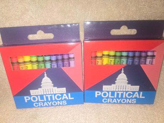 The Original Box of 12 Political Crayons - New Unopened - Novelty Gag Gift TRUMP