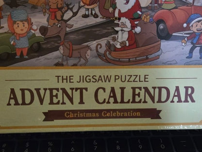 CHRISTMAS CELEBRATION THE JIGSAW ADVENT CALENDAR + PREMIUM PUZZLE POSTER INCLUDED NEW SEALED