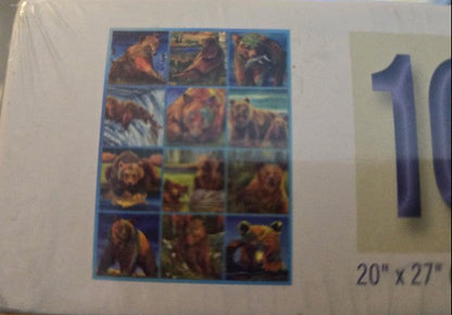 Bits & Pieces 1000 Pc Jigsaw Puzzle Grizzly Bear Quilt Art Nancy Cawdrey Sealed