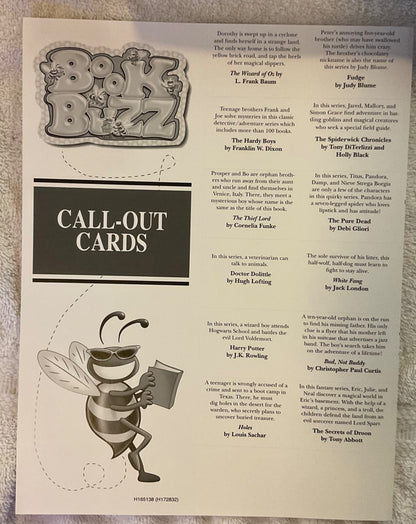 ATTENTION LIBRARIANS.. Book Buzz: One Honey Of A Bingo Game By Upstart Games. elementary game for the library new sealed
