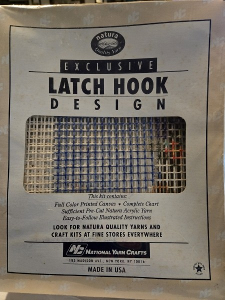 Vintage National Yarn Crafts Carousel Latch Hook Kit (P462) new sealed