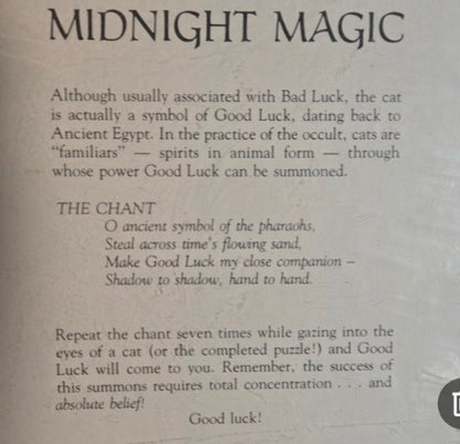 1977 Vintage Springbok Challenger series Black Cat “Midnight" 500+ puzzle New sealed