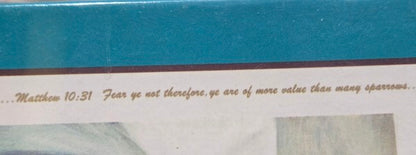 SUNSOUT IN HIS HANDS 1000 PC PUZZLE BIRDS EATING IN JESUS HANDS MATHEW 10:31 NEW SEALED