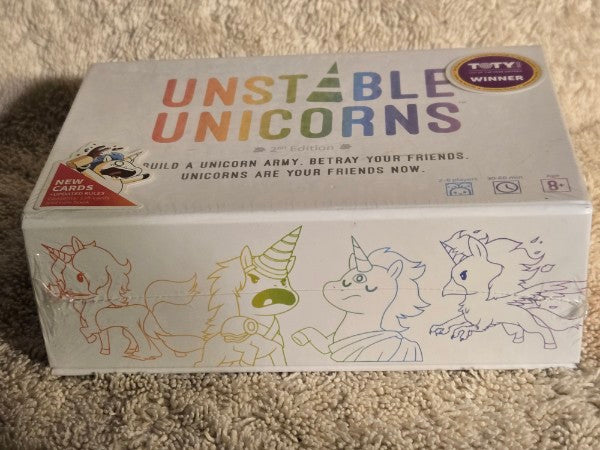 Unstable Unicorns 2nd Edition Card Game - Brand New Factory Sealed - TOTY WINNER