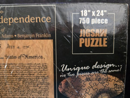 Historic Documents From The Past Declaration Of Independence Jigsaw Puzzle 750 Pc factory sealed