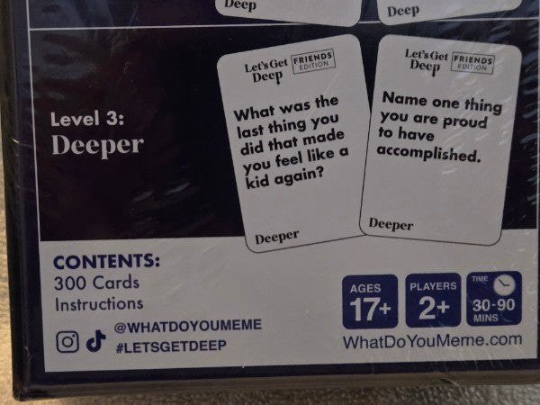 Let's Get Deep Friends Edition Card Game New Sealed What Do You Meme 300 Cards