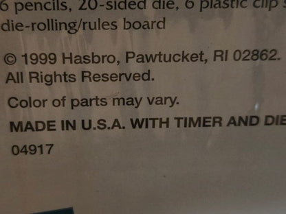 VINTAGE 1999 THE GAME OF SCATTERGORIES HASBRO - GET TOGETHER GAMES PARTY FAMILY FUN GAME SEALED