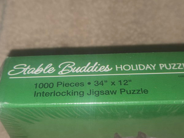 Share Stable Buddies Horse Holiday Jigsaw Puzzle 1000 Piece Linda Picken Panoramic NEW