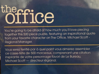The Office Michael Scott Jigsaw Puzzle 500 Piece Aquarius New Sealed 14x19 Fun