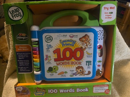 LeapFrog Learning Friends 100 Words Book -Bilingual (English/Spanish) New In Box