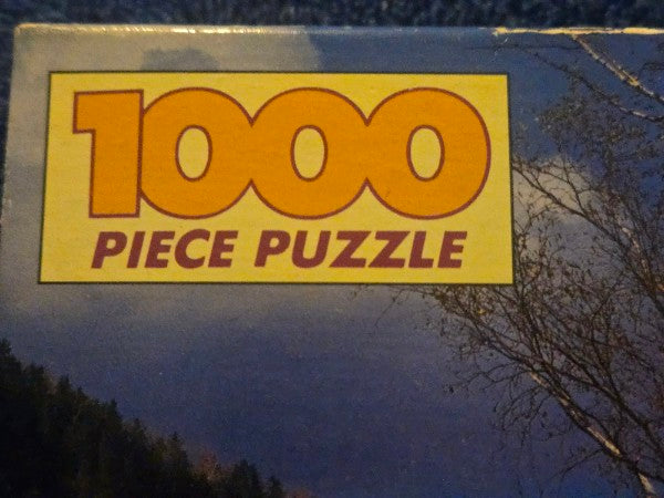 Vintage Golden 1000 Piece Puzzle Festive Village New England Covered Bridge NEW Sealed