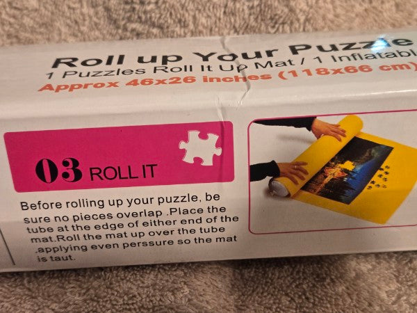 Share Lavievert Yellow Puzzle Roll-Up Mat W/ Inflatable Tube - New (Distressed Box)