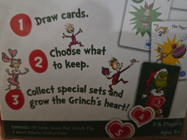 Dr. Seuss Grinch Grow Your Heart Card Game Factory Sealed Goliath 2024 New