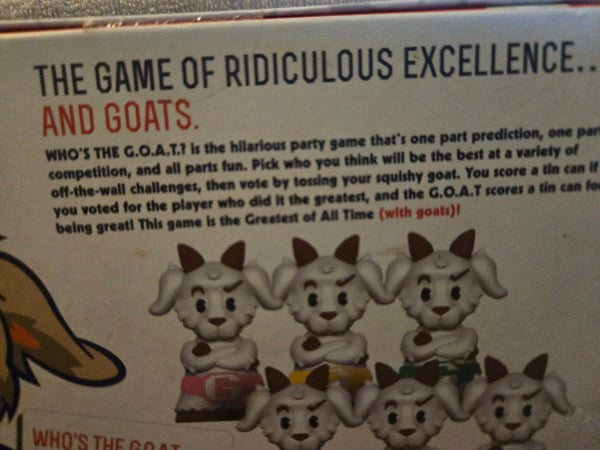 Big G Creative Who's The G.O.A.T. Party Board Game New Factory Sealed