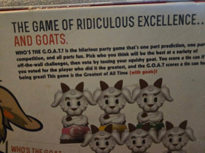 Big G Creative Who's The G.O.A.T. Party Board Game New Factory Sealed