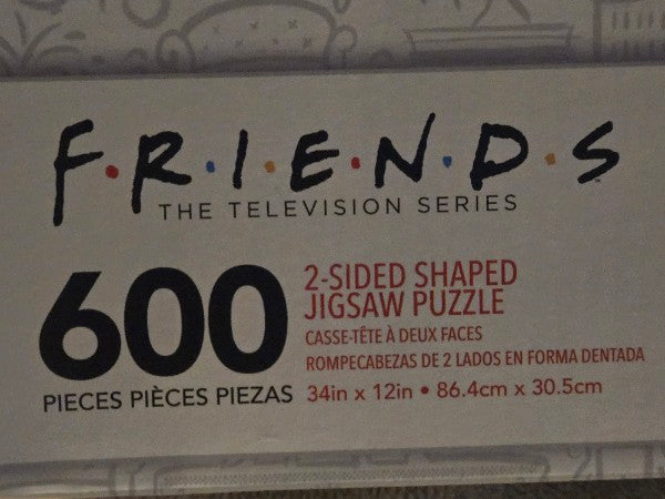 Friends Central Perk 2-Sided Shaped Jigsaw Puzzle 600 Pieces Aquarius New Sealed