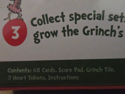 Dr. Seuss Grinch Grow Your Heart Card Game Factory Sealed Goliath 2024 New