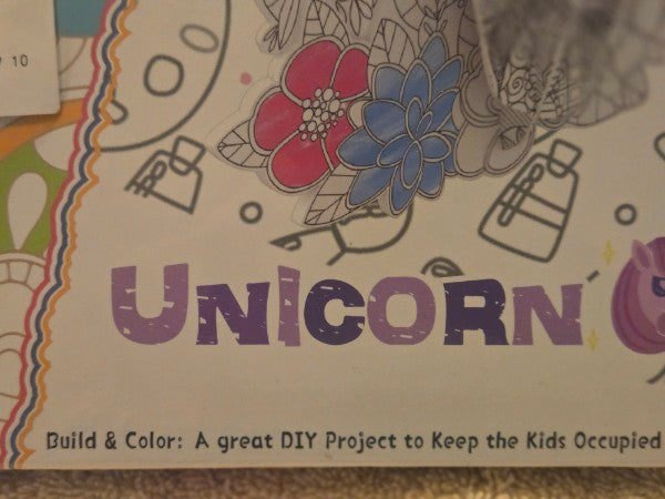 3D Coloring Puzzle Unicorn DIY Model Kit - New Sealed - Shantou Nosto Craft