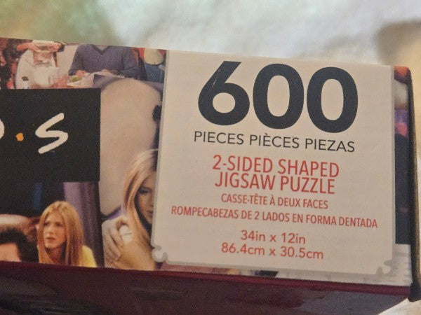 Friends Central Perk 2-Sided Shaped Jigsaw Puzzle 600 Pieces Aquarius New Sealed