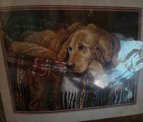 Dimensions 20005 Loyal Friend Needlepoint Kit Sealed Golden Retriever Dog 2002