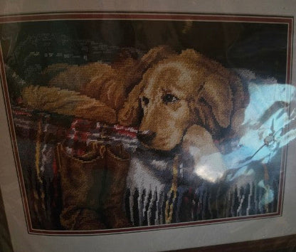 Dimensions 20005 Loyal Friend Needlepoint Kit Sealed Golden Retriever Dog 2002