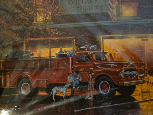 Great American Puzzle Factory Village Fire House 1000 Pc Sealed Dave Barnhouse