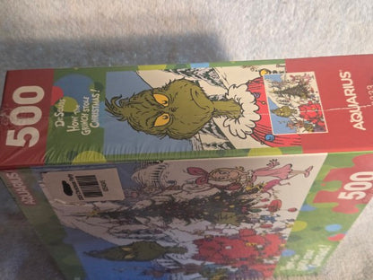 Dr. Seuss The Grinch Stole Christmas 500 Piece Puzzle Aquarius New Sealed 2025