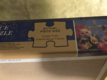 Vintage 1996 Golden Books "Window Box Kittens" 100 Piece Puzzle - NEW SEALED