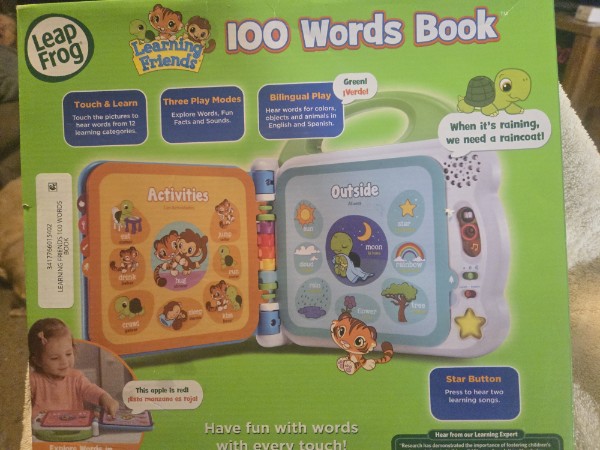 LeapFrog Learning Friends 100 Words Book -Bilingual (English/Spanish) New In Box