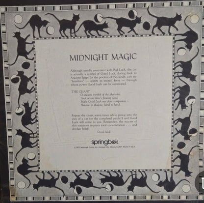 1977 Vintage Springbok Challenger series Black Cat “Midnight" 500+ puzzle New sealed