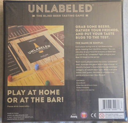 2017 Unlabeled: The Blind Beer Tasting Game New & Factory Sealed Party Game 21+