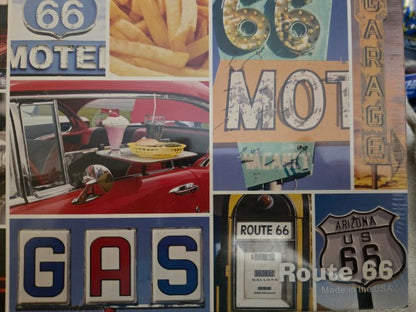 Re-marks Route 66 Jigsaw Puzzle 1500 Piece Americana Diner Collage Sealed New