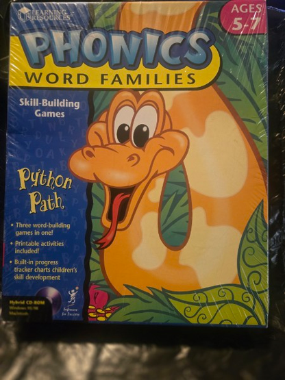 NEW Sealed! Learning Resources Python Path Phonics CD-ROM Software LER 5150 Win/Mac
