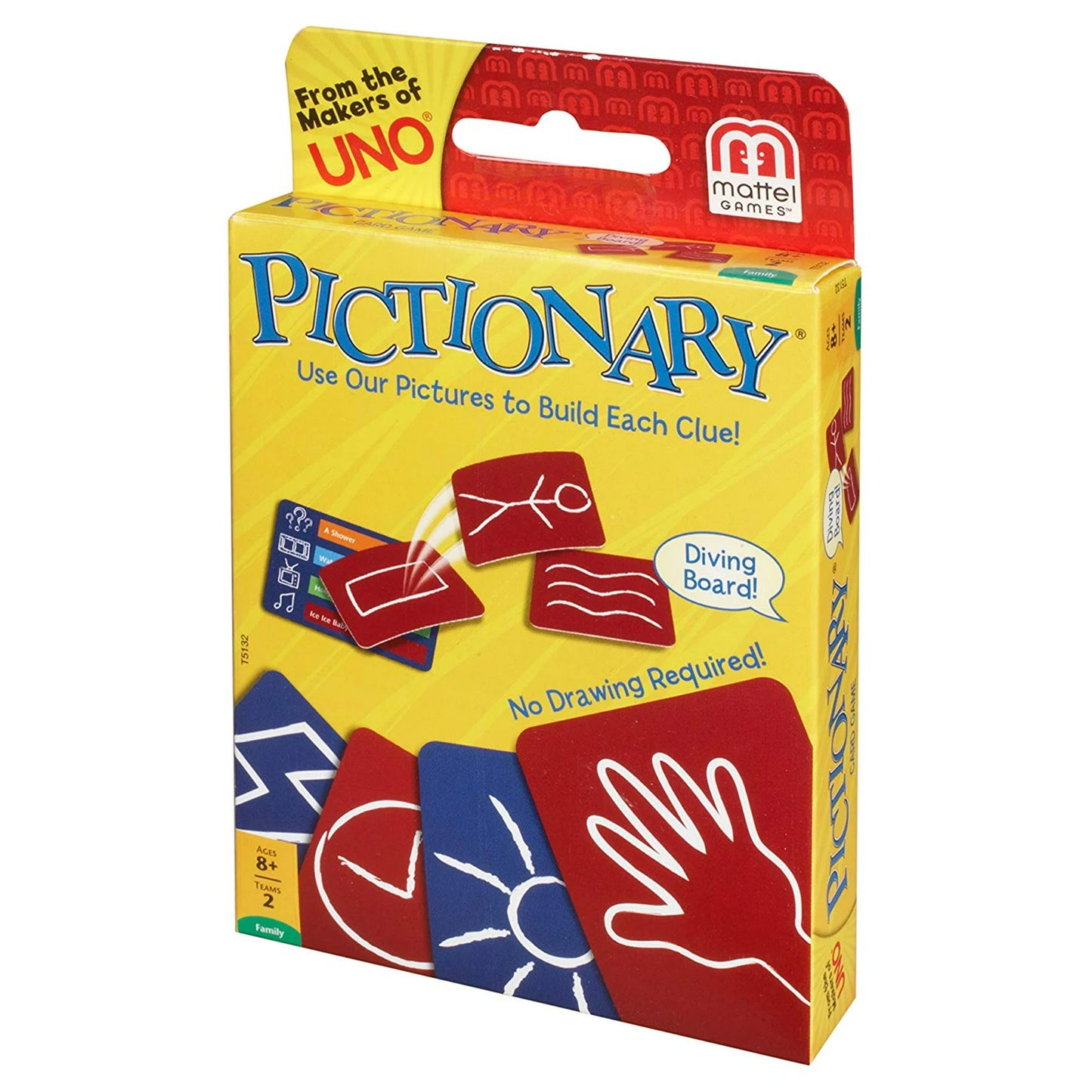 PICTIONARY CARD GAME NO DRAWING REQUIRED MATTEL GAMES.(MAKERS OF UNO) NEW!